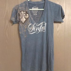 Women's Sinful T-Shirt Size XS